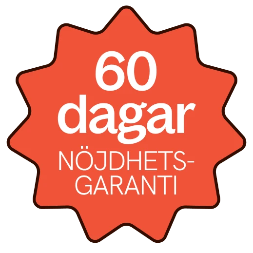 60 dagars nöjdhetsgaranti